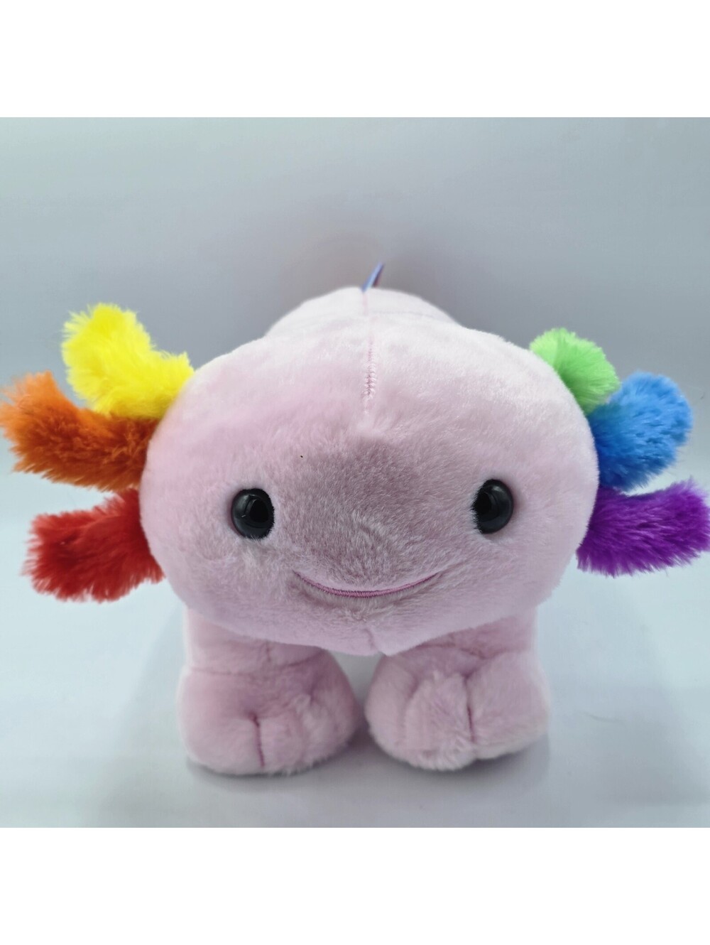 Build A Bear Axolotl w/ Rainbow Antennas & Tail Stuffed Plush Animal
